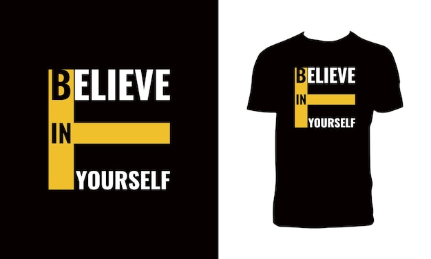 Creer en ti mismo Tipografía Diseño de camisetas vectoriales