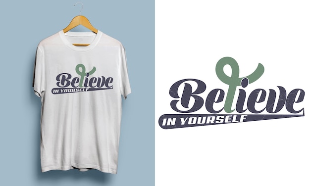 Creer en ti mismo Tipografía de moda Vector de diseño de camisetas modernas para proyectos creativos de ropa