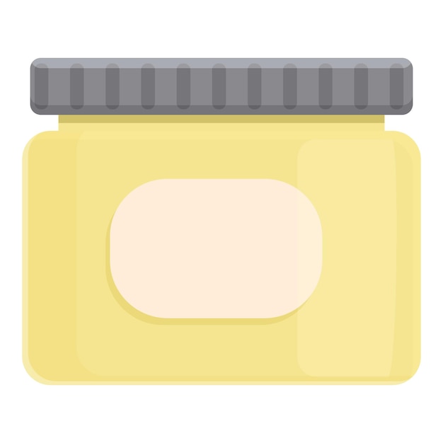 Crema anti envejecimiento icono de tarro vector de dibujos animados Piel cosmética Tratamiento de cuidado de la piel