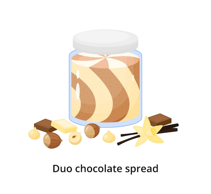 Vector crema de chocolate dúo