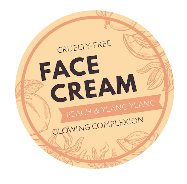 Crema facial cruelty free melocotón e ylang ylang