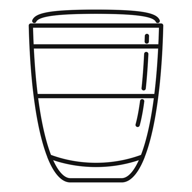 Crema latte icono contorno vector taza de café café espresso