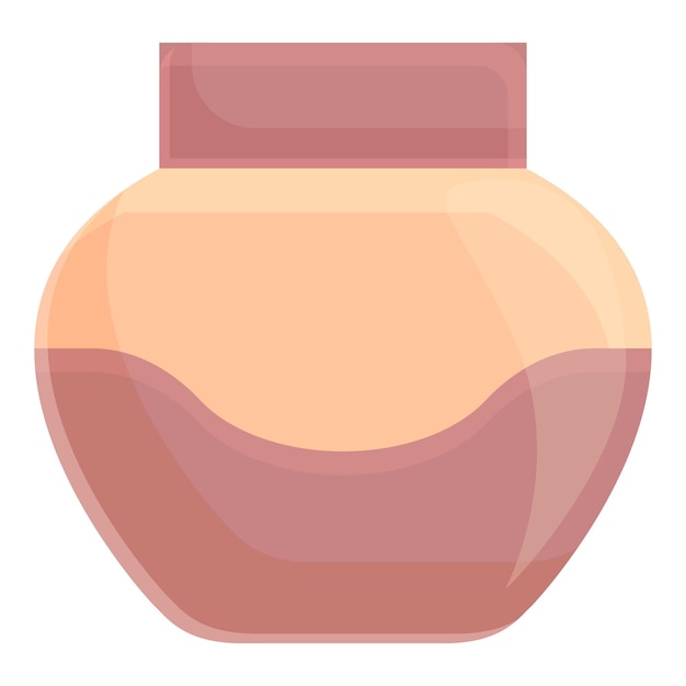 Crema, tarro, icono, caricatura, vector, cosmético, cara, belleza, cuidado de la piel