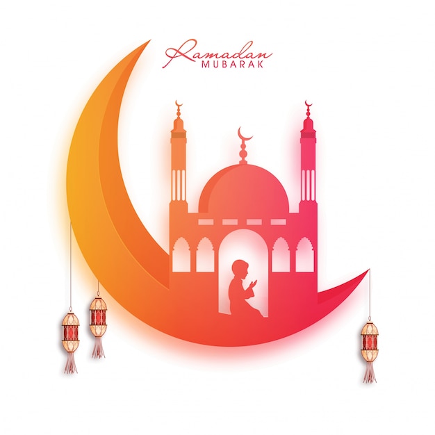 Crescent saludo saludo namaj ramadan