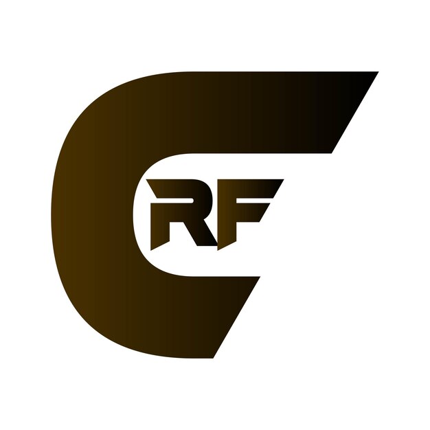 CRF iniciales monograma gradiente moderno minimalista letra marca de identidad de negocio vector diseño del logotipo