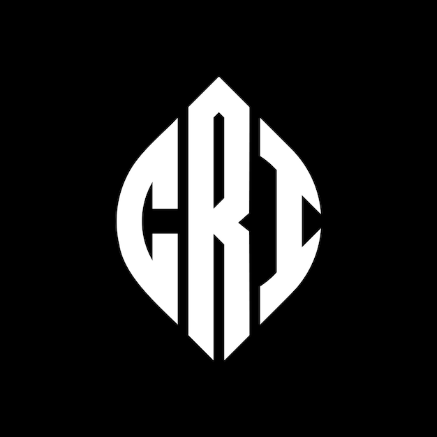 CRI diseño de logotipo de letra de círculo con forma de círculo y elipse CRI letras de elipse con estilo tipográfico Las tres iniciales forman un logotipo de círculo CRI emblema de círculo Monograma abstracto letra marca vector.