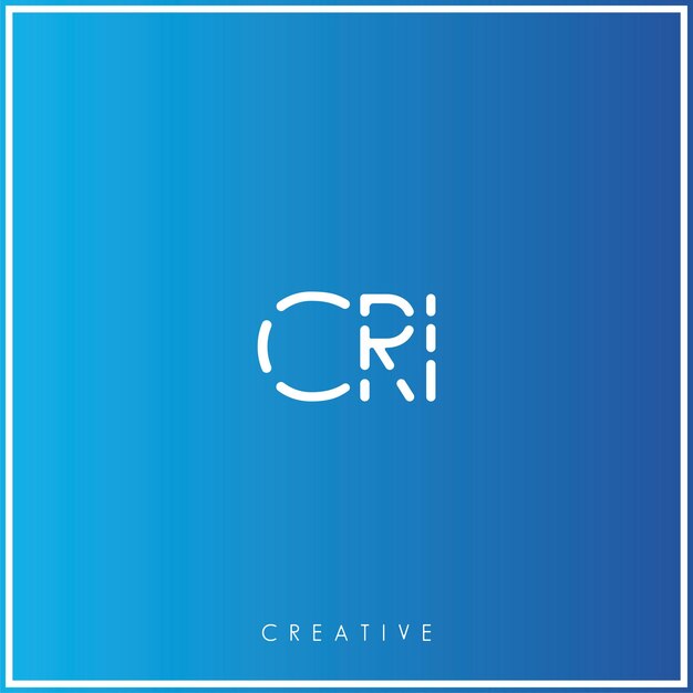 CRI Premium Vector último diseño de logotipo Diseño creativo de logotipo Ilustración vectorial Logotipo mínimo Monograma