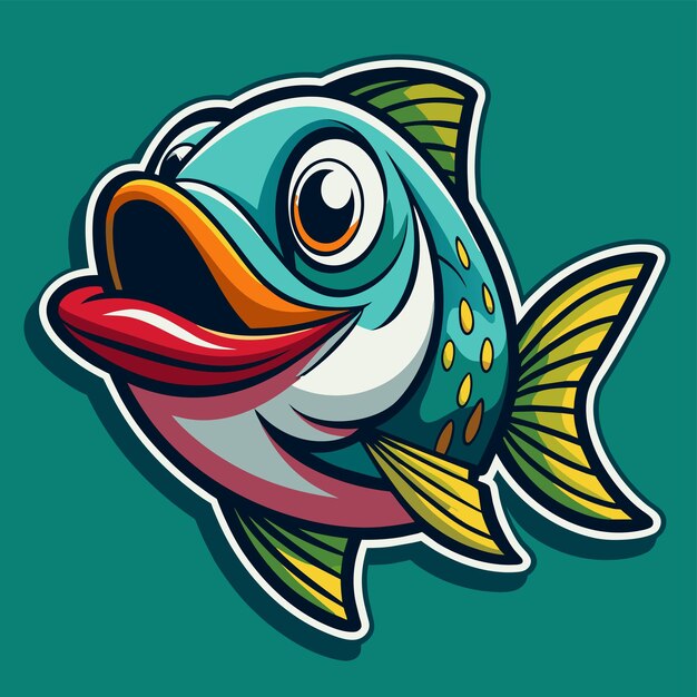 Vector criaturas marinas de acuario peces submarinos tropicales vida silvestre marina dibujada a mano dibujada plana caricatura elegante