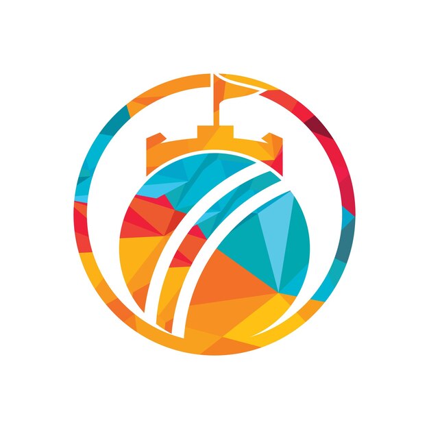 Cricket fortaleza vector logo concepto