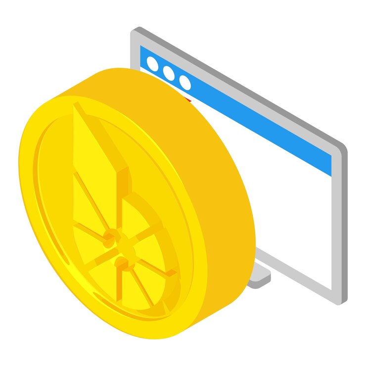 Vector criptomoneda de bits compartidos ilustración isométrica del icono de vector de criptomoneda de bits compartidos para web