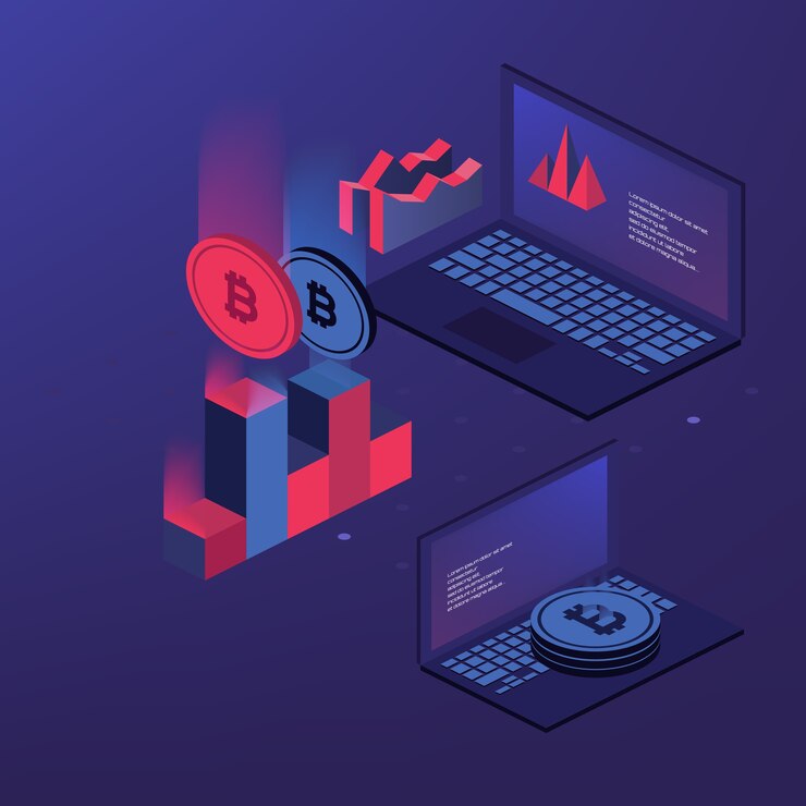 Vector criptomoneda y blockchain