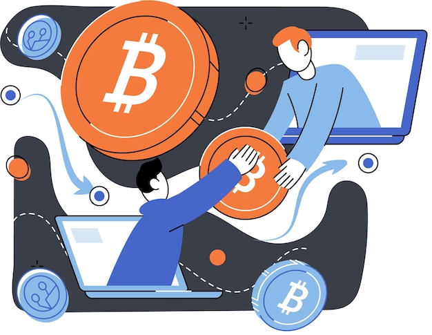 Criptomoneda metáfora de la minería bitcoin Plataforma de intercambio Blockchain Procedimientos bancarios cibernéticos billetera comercial bitcoin Transacciones de moneda digital Mercado de criptomonedas minería oculta