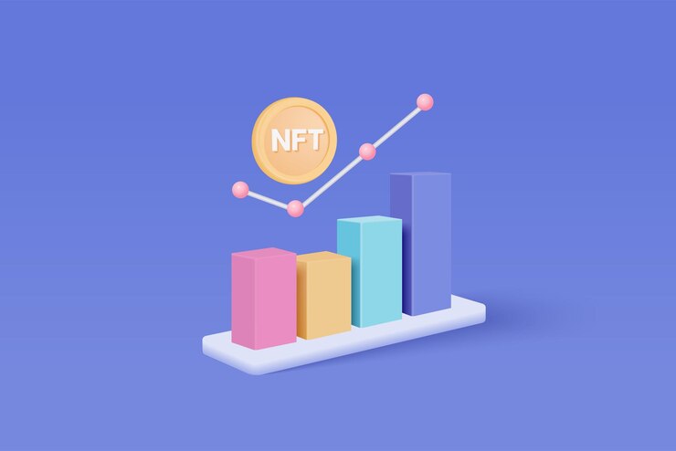 Vector criptomoneda nft concepto de transferencia de dinero 3d por tecnología blockchain fondo futurista liderazgo para una nueva idea exitosa en el concepto de sociedad sin efectivo de fondo gráfico en representación vectorial 3d
