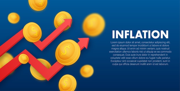 Crisis financiera inflacionaria Estimador o indicador de inflación Ilustración de stock vectorial