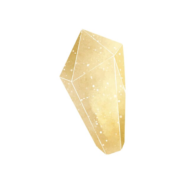 cristal de acuarela vectorial sobre un fondo blanco