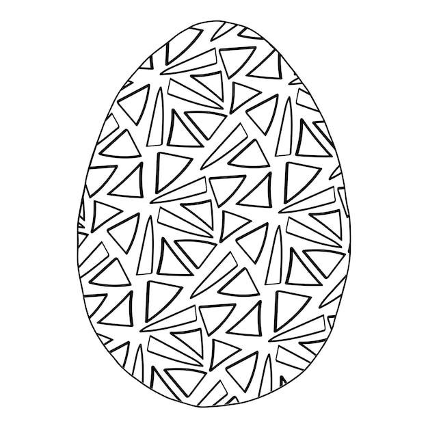 Cristal de huevo de Pascua elementos de geometría dibujados a mano ilustraciones vectoriales para tarjetas o invitaciones
