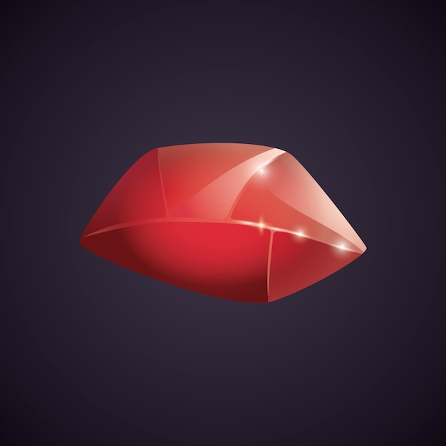 Cristal y mineral natural dibujos animados piedra preciosa mágica Ilustración vectorial de activos del juego