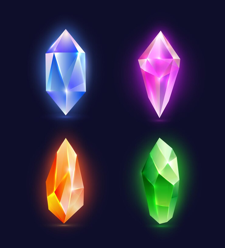 Vector cristal o piedra preciosa brillante