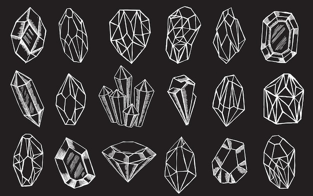 Cristal vectorial dibujado a mano