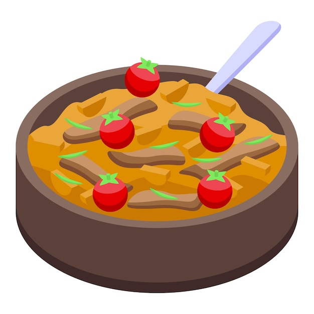 Croacia icono de comida turística vector isométrico Cultura de verano Ciudad de viajes