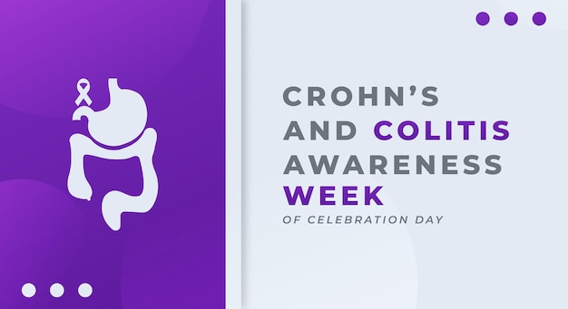 Crohn039s y Colitis Awareness Week Celebration Diseño vectorial Ilustración para póster de fondo