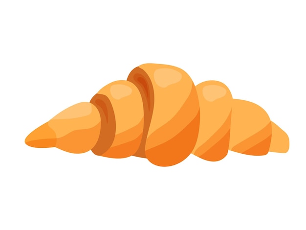 Croissant para panadería o diseño de alimentos. ilustración vectorial