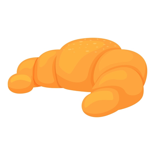 Croissant recién horneado aislado sobre un fondo blanco para el desayuno