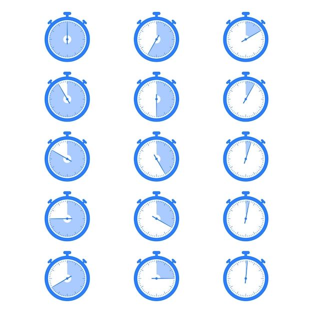 Cronometro de 60 a 1 minuto en un estilo minimalista