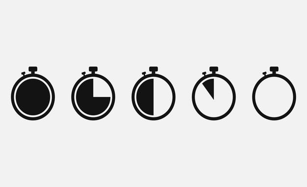 Cronómetro temporizador icono web y símbolo de medición en estilo plano aislado en la ilustración de vector de fondo blanco
