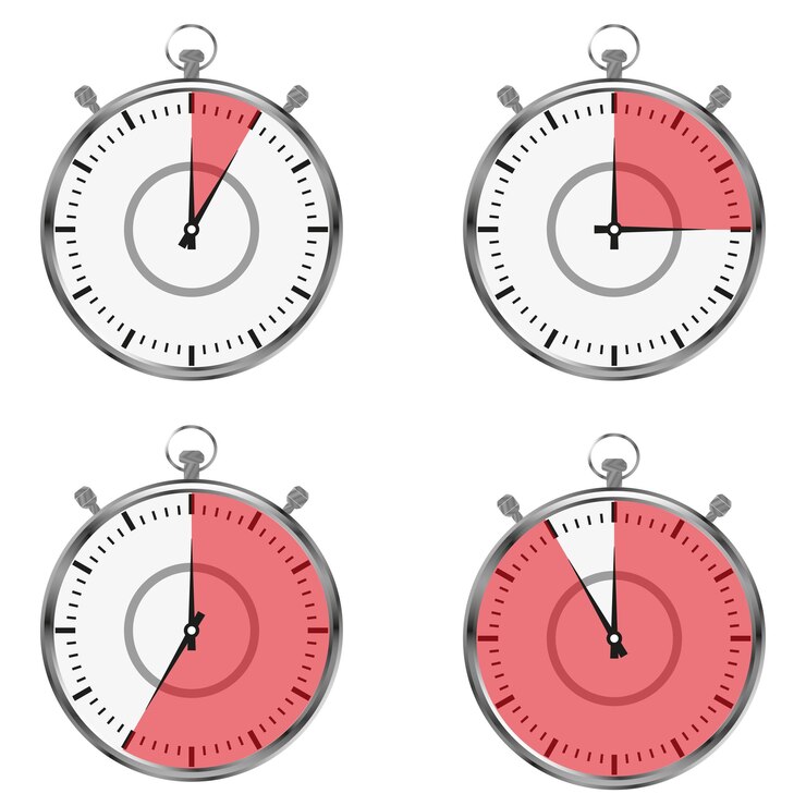 Vector cronómetro, temporizador, reloj, icono clásico de cronómetro aislado en fondo blanco. estilo plano. ilustración vectorial
