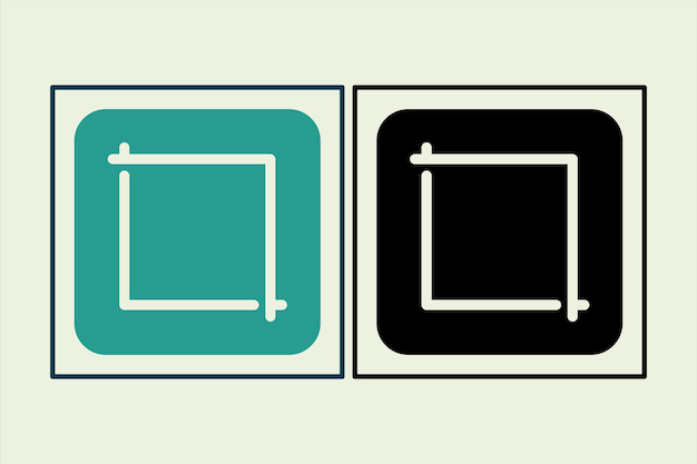 Crop icon icon related to UI elements suitable for web site app user interfaceselement printable etc solid icon style simple vector design editable