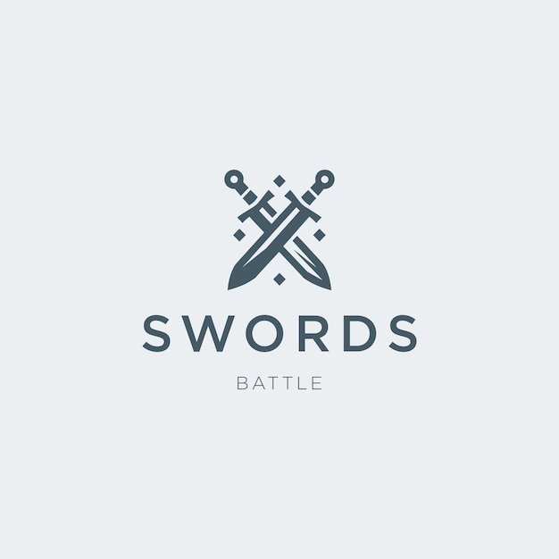 crossed swords logo a dynamic crossed swords logo representing battle and valor