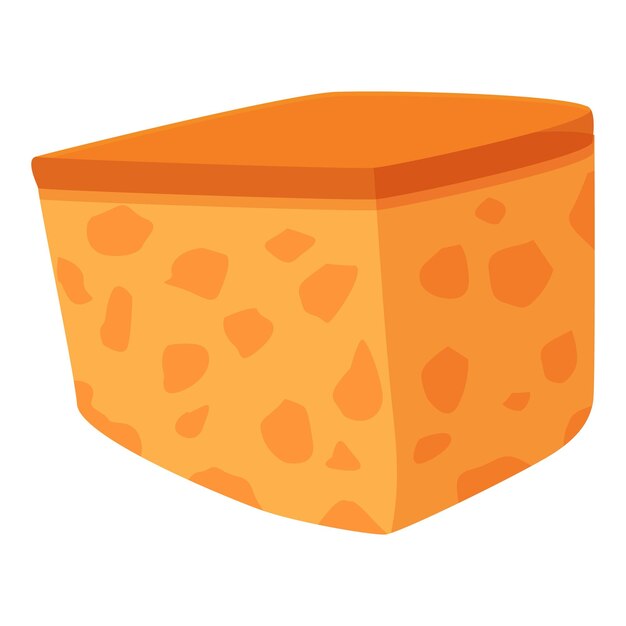 Croutons de pan icono de comida vector de dibujos animados pieza crujiente