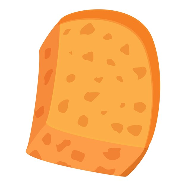 Croutons de pan de queso icono vector de dibujos animados sopa tostada