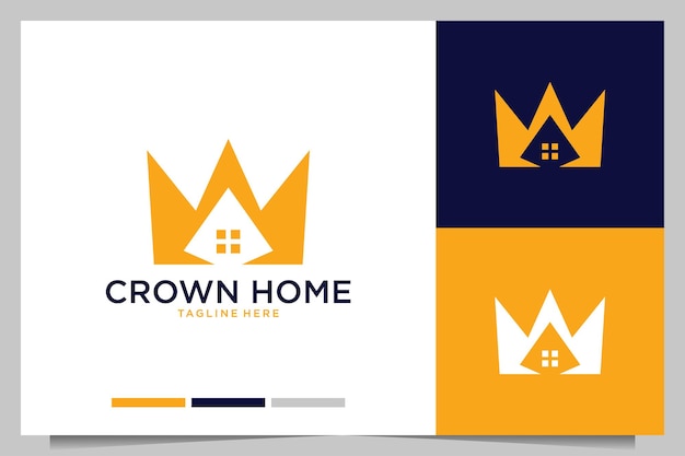 Crown home real estate diseño de logotipo moderno