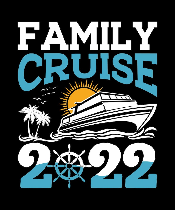 Vector crucero familiar 2022 camiseta de vacaciones familiares