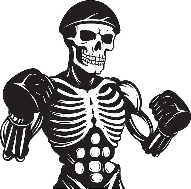 Crusher Skull Skeleton Boxer Vector Design Undead Slugfest Esqueleto de boxeo Logotipo Negro El logotipo de la película es el siguiente: