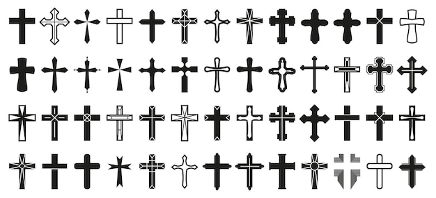 Cruz cristiana puesta Cruz religiosa abstracta