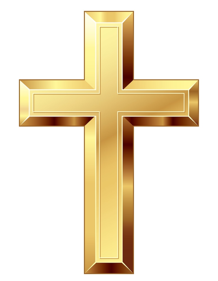 Vector cruz de oro