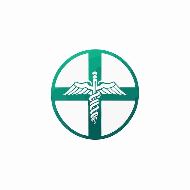 una cruz verde con una cruz en ella