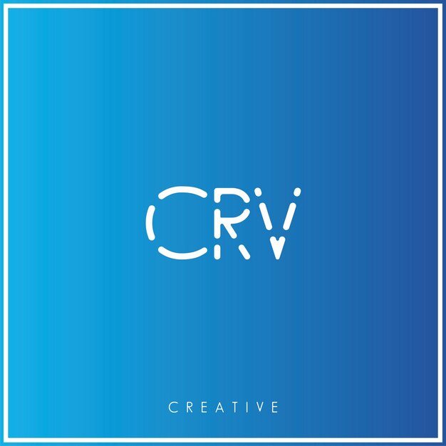 CRV Premium Vector último diseño de logotipo Diseño creativo de logotipo Ilustración vectorial Logotipo mínimo Monograma