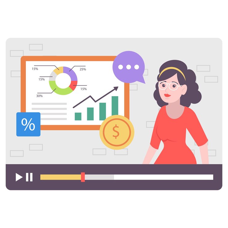 Vector crypto expert sharing insight vector, capacitación en video en línea, cursos virtuales o academia digital