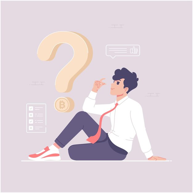 Crypto moneda bitcoin empresario concepto ilustración antecedentes