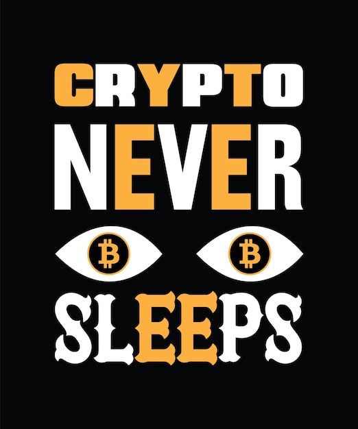 CRYPTO NUNCA DUERME DISEÑO DE CAMISETA