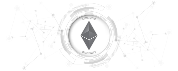 Cryptocurrency Blockchain Ethereum concepto de tecnología de conexión de red de dinero digital