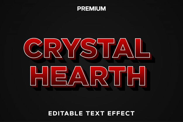 Crystal hearth - Título del juego Style text effect Premium