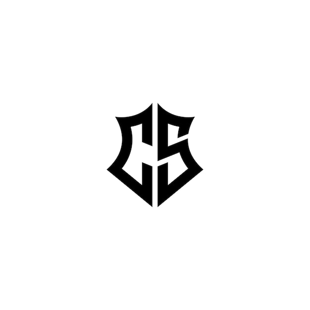 CS monograma logotipo diseño carta texto nombre símbolo monocromo logotipo alfabeto carácter simple logotipo
