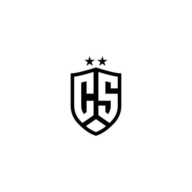 CS monograma logotipo diseño carta texto nombre símbolo monocromo logotipo alfabeto carácter simple logotipo