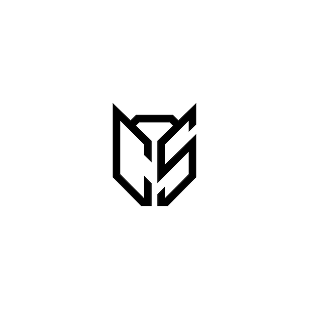 CS monograma logotipo diseño carta texto nombre símbolo monocromo logotipo alfabeto carácter simple logotipo