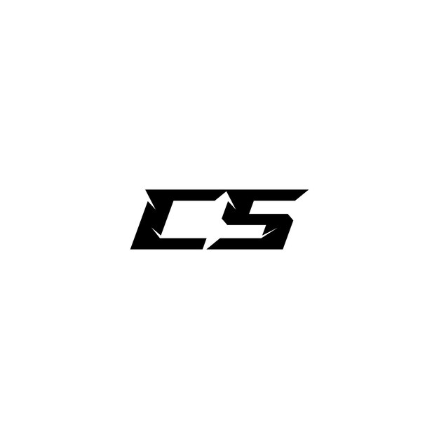 CS monograma logotipo diseño carta texto nombre símbolo monocromo logotipo alfabeto carácter simple logotipo